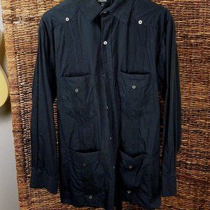 J. Peterman Long Sleeve Shirt 4 Pockets Medium